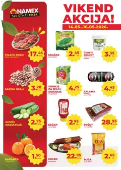 Pregled letka Namex vikend akcija trgovine Namex vrijedi od 14.05.2026