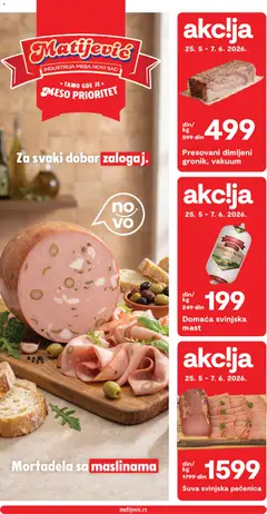 Pregled Matijevic kataloga - važi od 25.05.2026