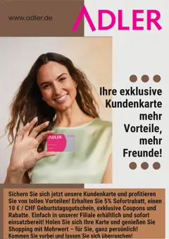 Vorschau von dem Prospekt des Geschäftes Adler, gültig ab dem 18.08.2026