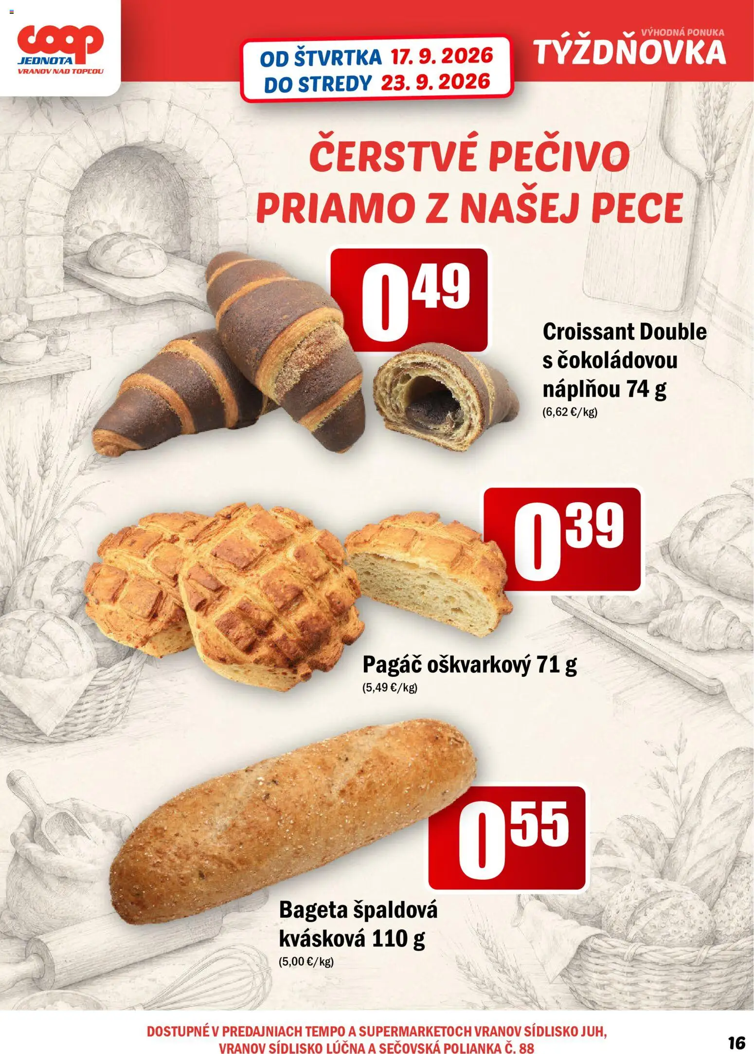Náhľad COOP Jednota letáku platného od 17.09.2026
