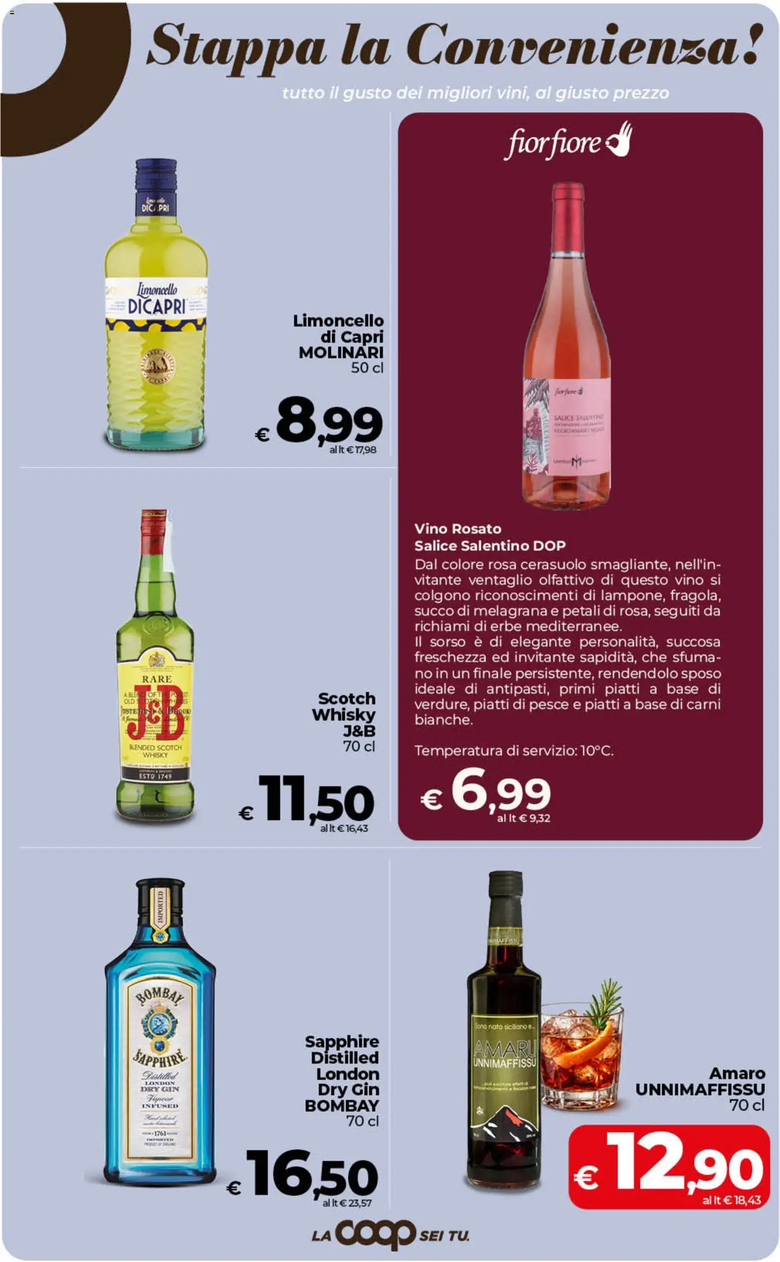 Anteprima dell'opuscolo COOP volantino Superstore Sicilia dal negozio COOP valido da 01/09/2026 - Vino, Gin, Piatti, Limoncello, Whisky, Amaro, Succo, Erbe