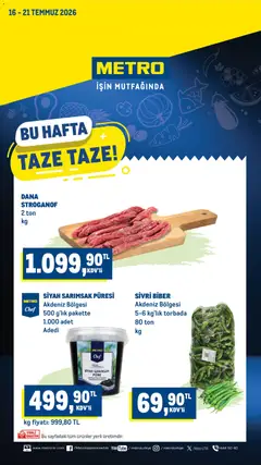 Metro Metro Katalog 16.07.2026 - Broşürünün önizlemesi