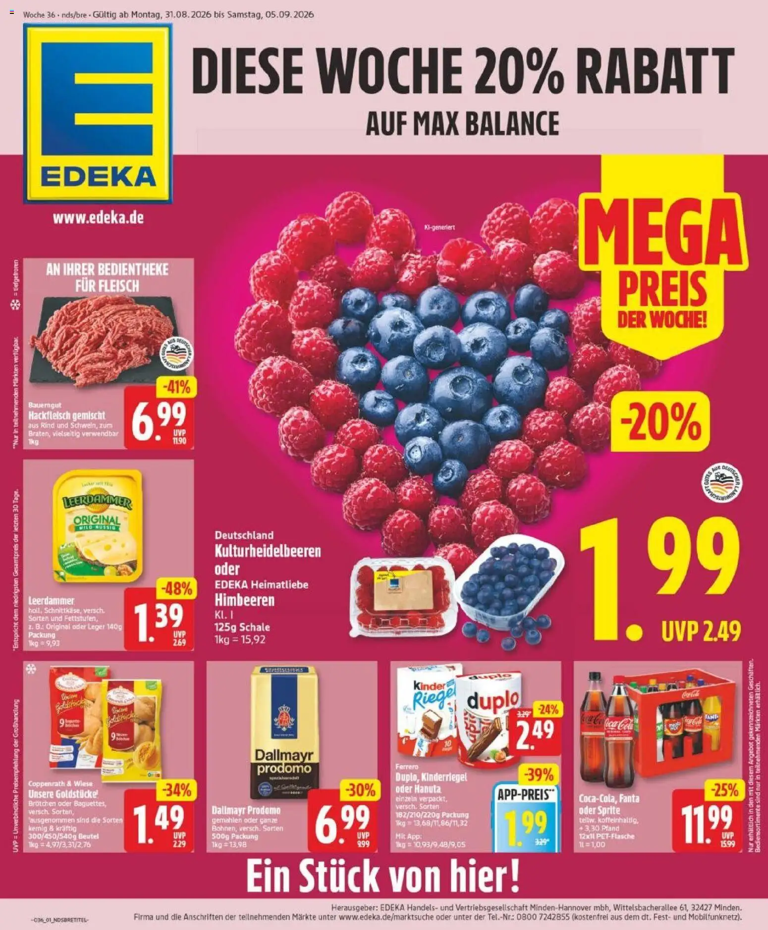 Vorschau von dem Prospekt des Geschäftes Edeka, gültig ab dem 31.08.2026