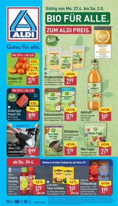 Vorschau von dem Prospekt des Geschäftes Aldi, gültig ab dem 27.04.2026