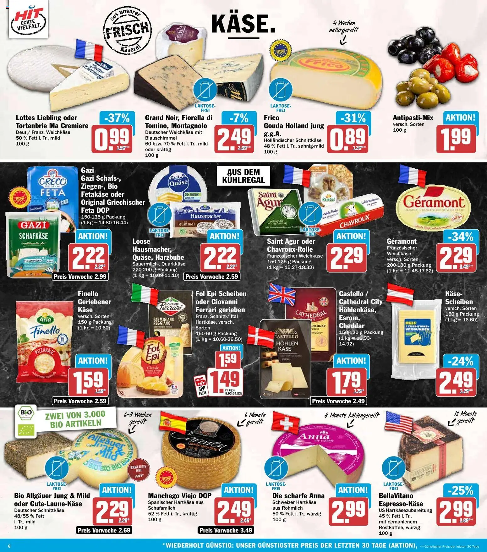 Vorschau von dem Prospekt des Geschäftes HIT, gültig ab dem 12.10.2026 - Käse, Feta, Gouda, Geramont