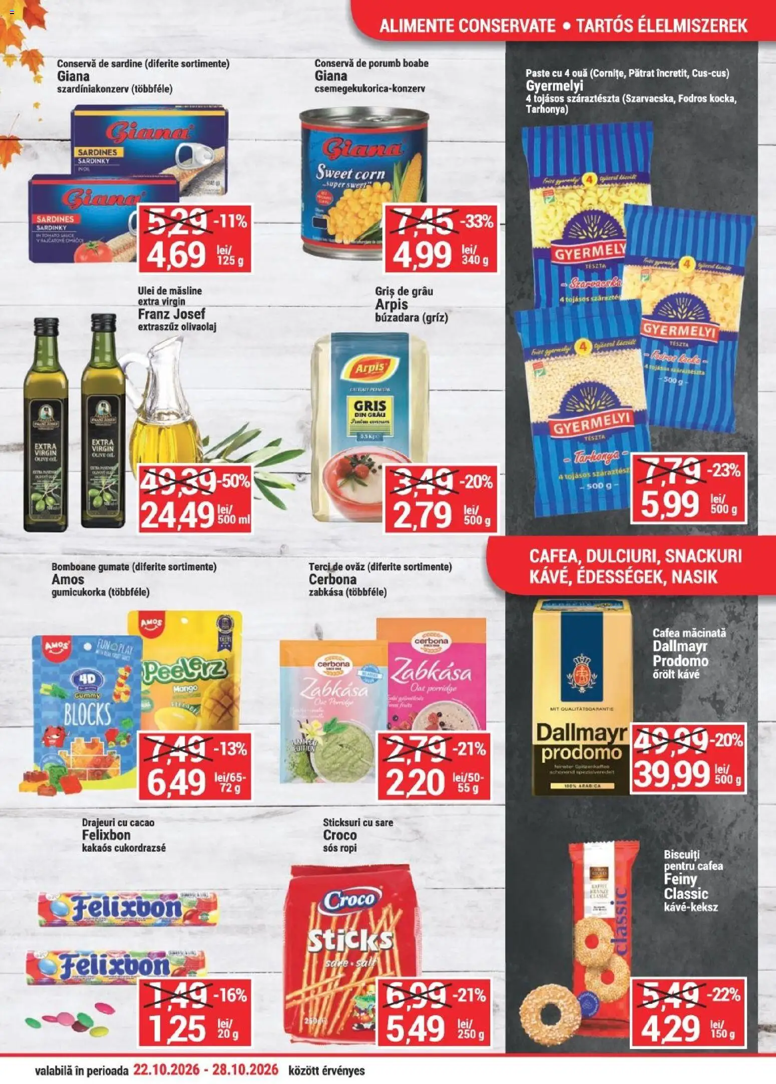 Previzualizarea de cataloage: Merkur Merkur Catalog valabil de la 22.10.2026 - Mango, Cafea, Porumb, Ulei de masline, Bomboane, Sos, Măsline, Sticksuri