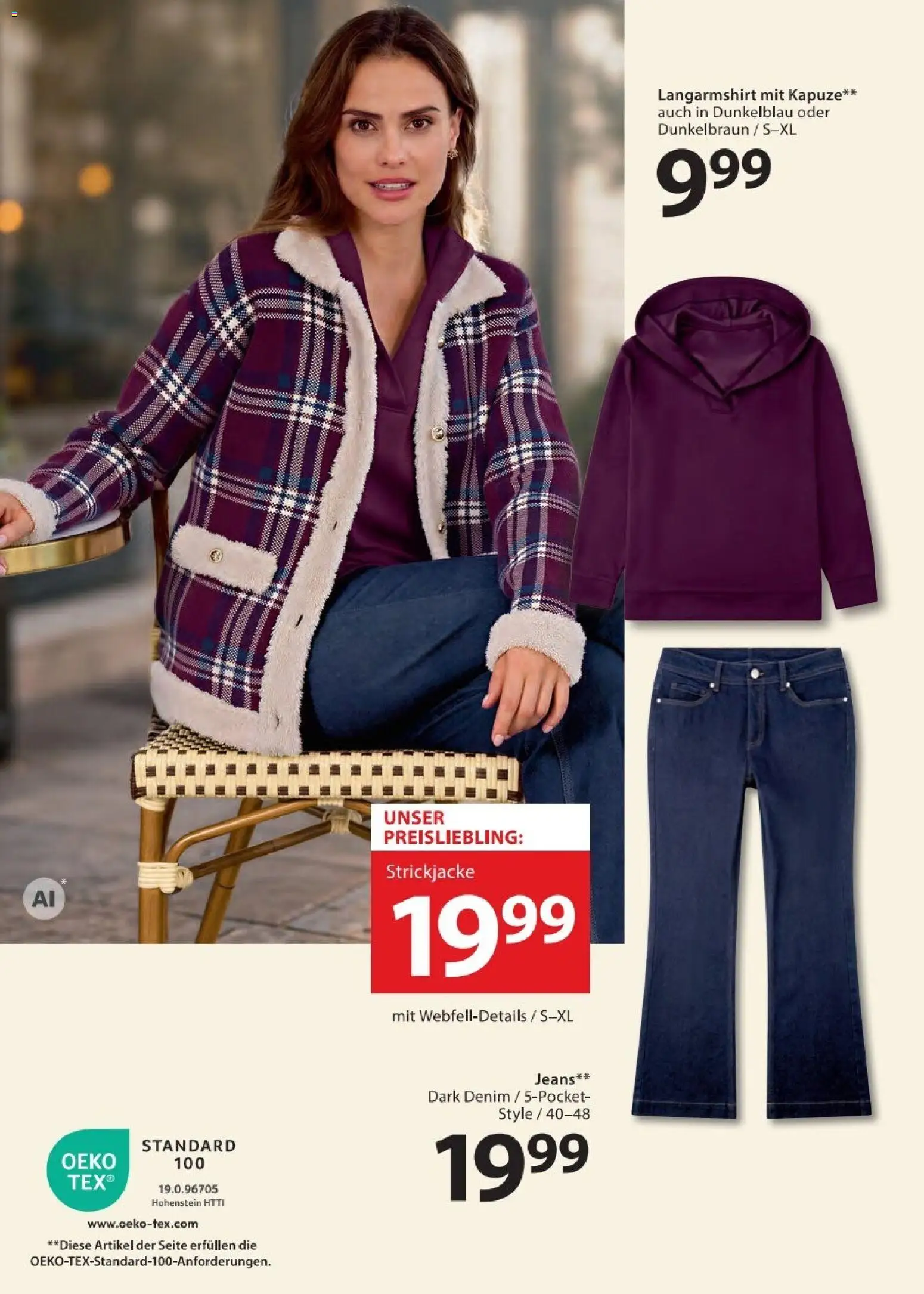 Vorschau von dem Prospekt des Geschäftes NKD, gültig ab dem 10.09.2026 - Jeans, Strickjacke, Langarmshirt