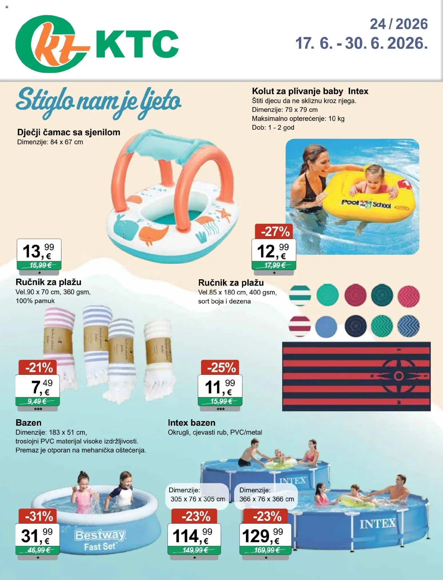 Pregled letka KTC - Katalog igračke i tekstil trgovine KTC vrijedi od 17.06.2026