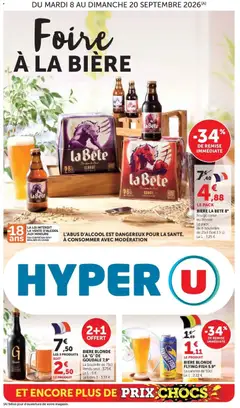 Prévisualisation de Foire À LA BIÈRE du magasin Hyper U formulaire valide 08/09/2026
