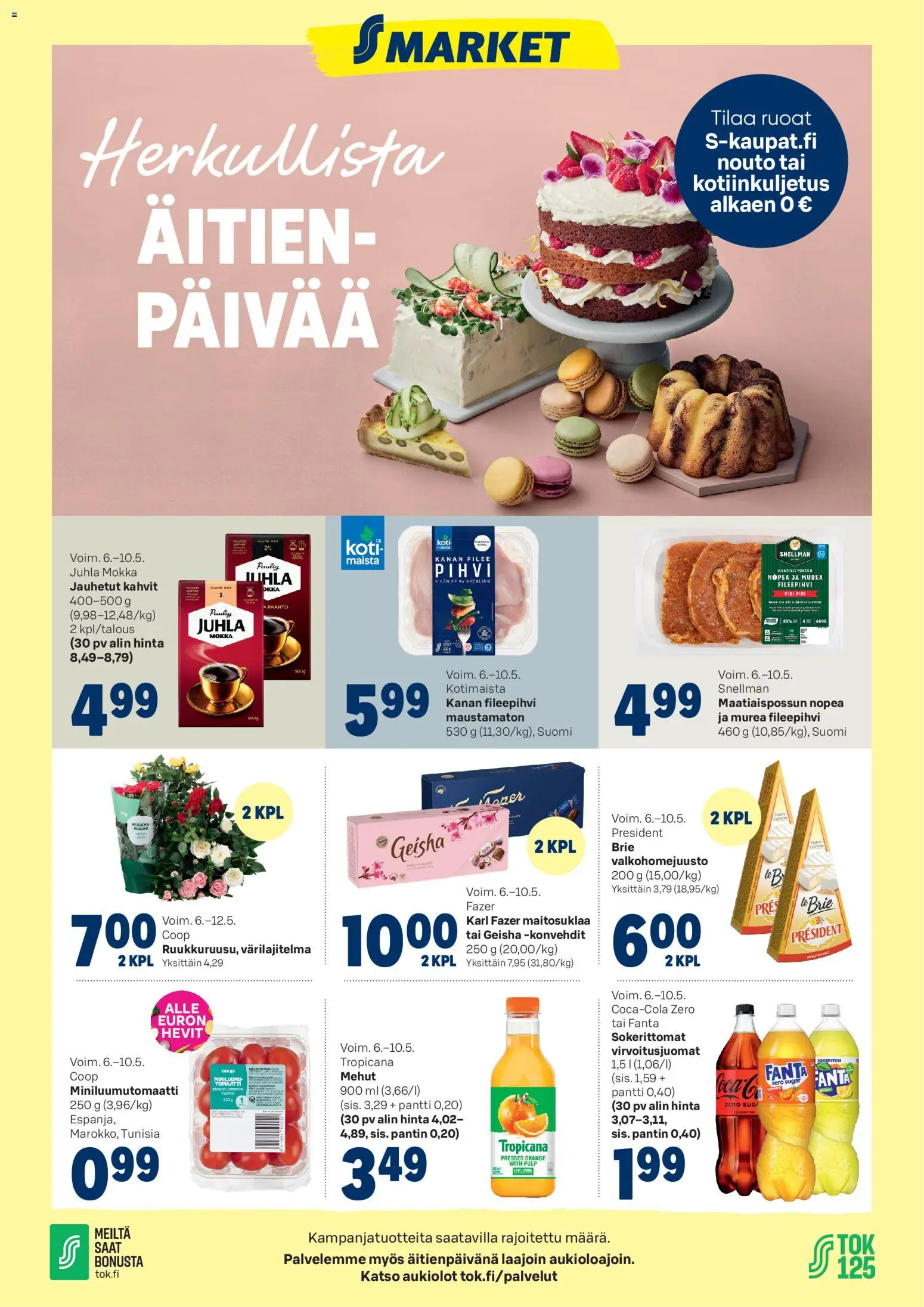 Kaupan S-market S-market - Herkullista äitienpäivää esikatselu, voimassa 06/05/2026