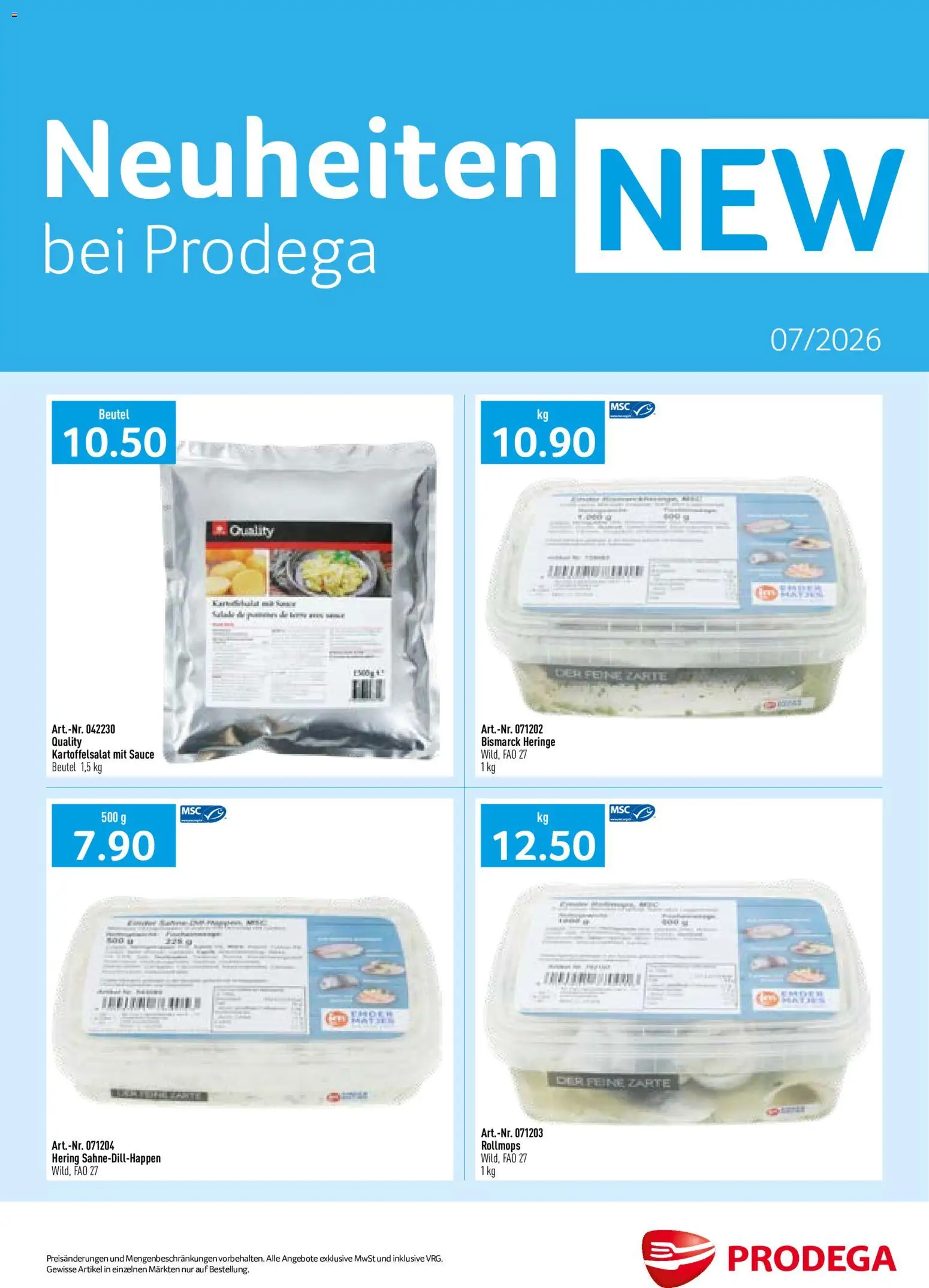 Vorschau des Merkblatts Prodega aktionen Neuheiten vom Shop Prodega gültig von 01.07.2026 bis 31.07.2026