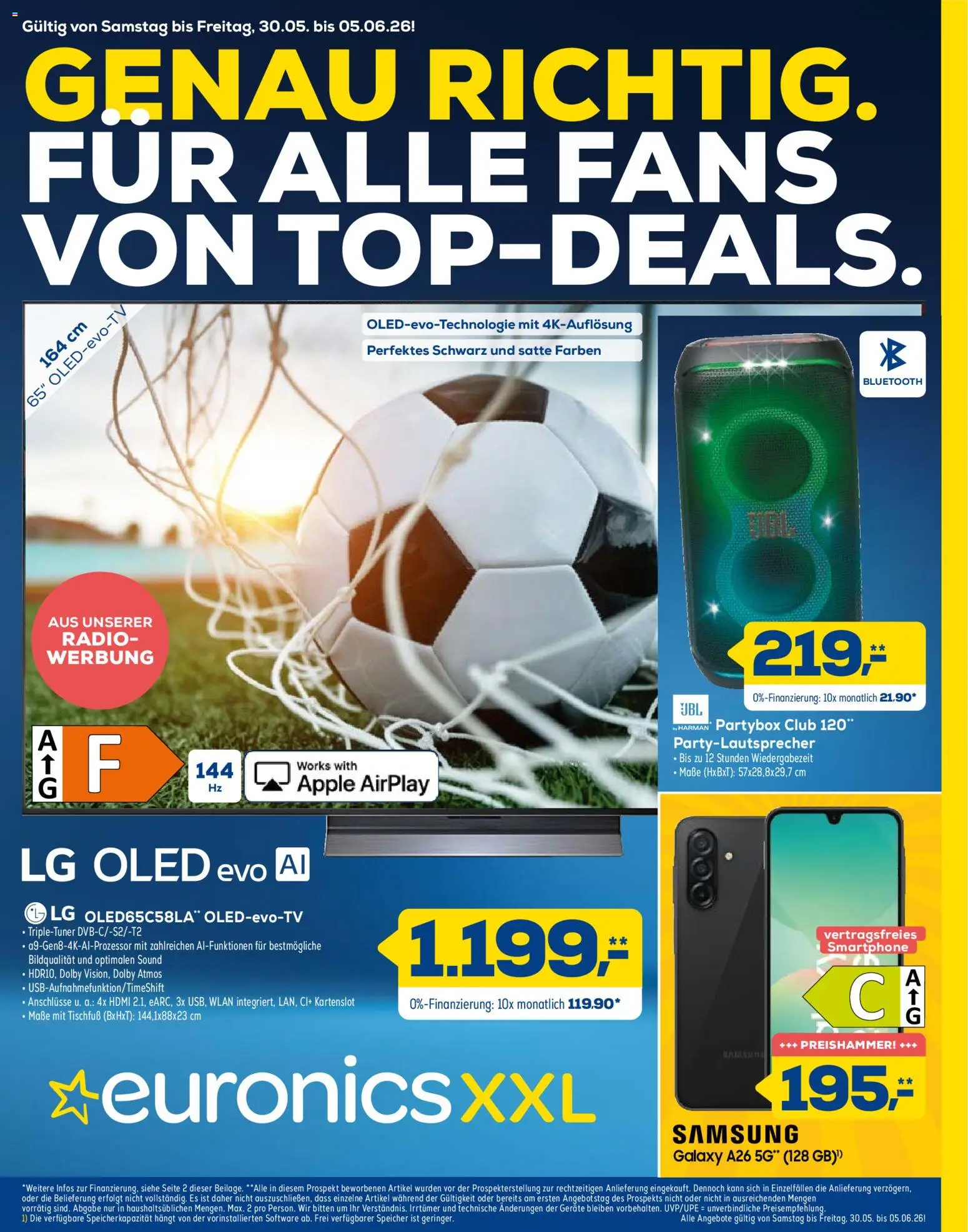 Vorschau von dem Prospekt des Geschäftes Euronics, gültig ab dem 30.05.2026 - Apple, Samsung, Radio, LG, Smartphone