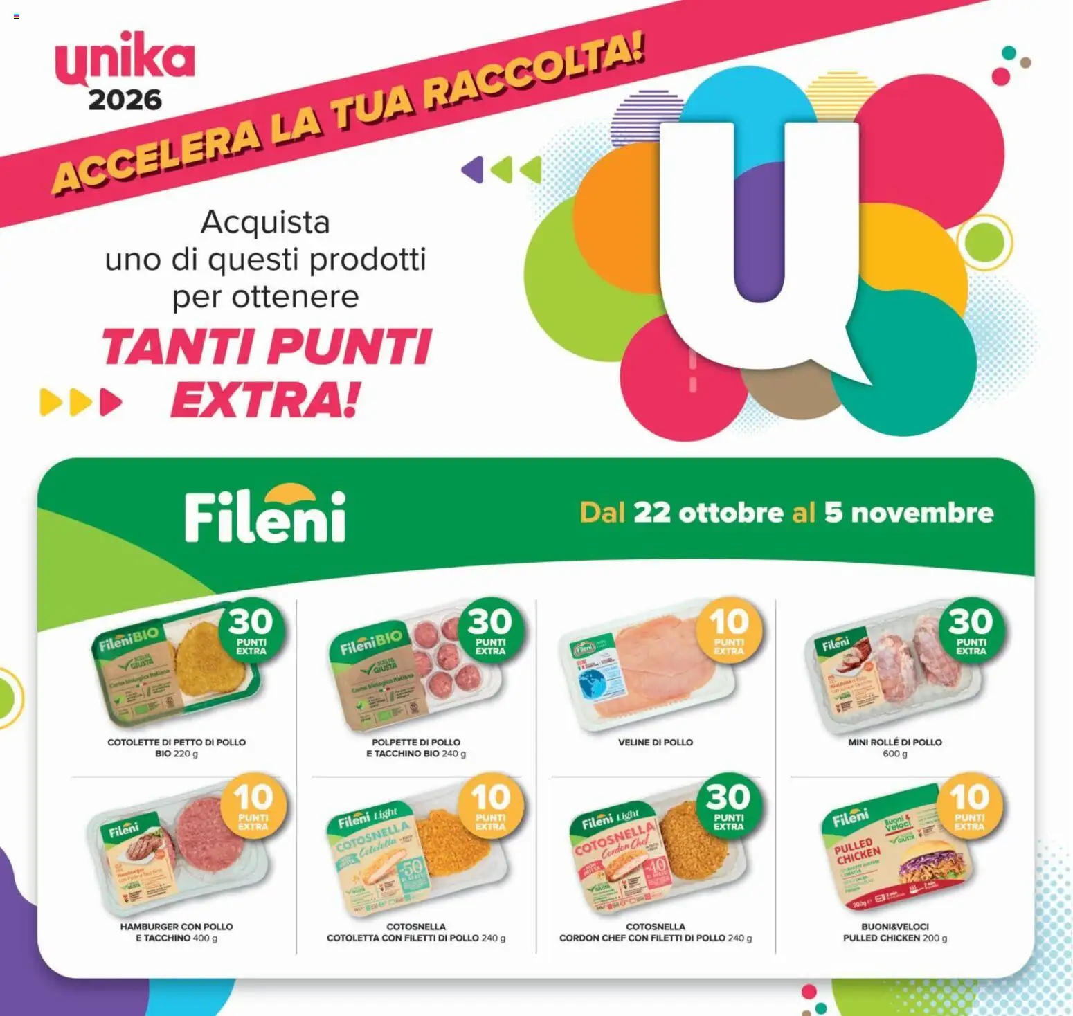 Anteprima dell'opuscolo Oasi volantino dal negozio Oasi valido da 22/10/2026 - Hamburger, Pollo, Carne, Polpette, Tacchino, Petto di Pollo, Veline, Cotolette di petto di pollo