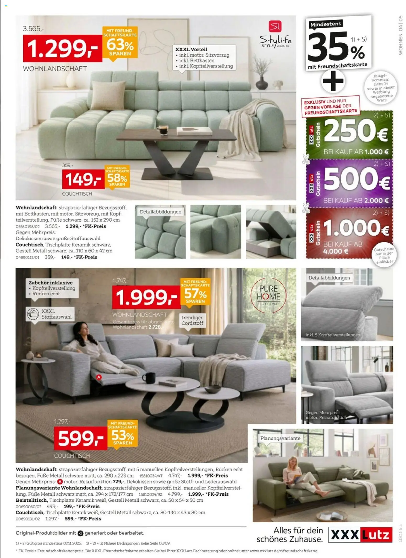 Vorschau von dem Prospekt des Geschäftes XXXLutz, gültig ab dem 24.10.2026 - Couchtisch, Wohnlandschaft