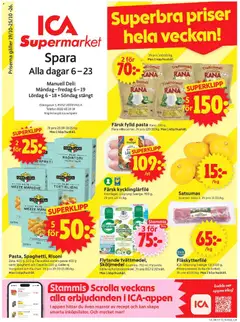 Förhandsgranska reklamblad ICA Supermarket erbjudanden från butik ICA Supermarket gäller från 19/10/2026