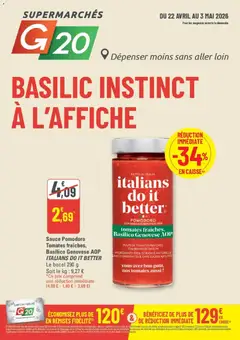Prévisualisation de G20 Supermarchés catalogue du magasin G20 Supermarchés formulaire valide 22/04/2026