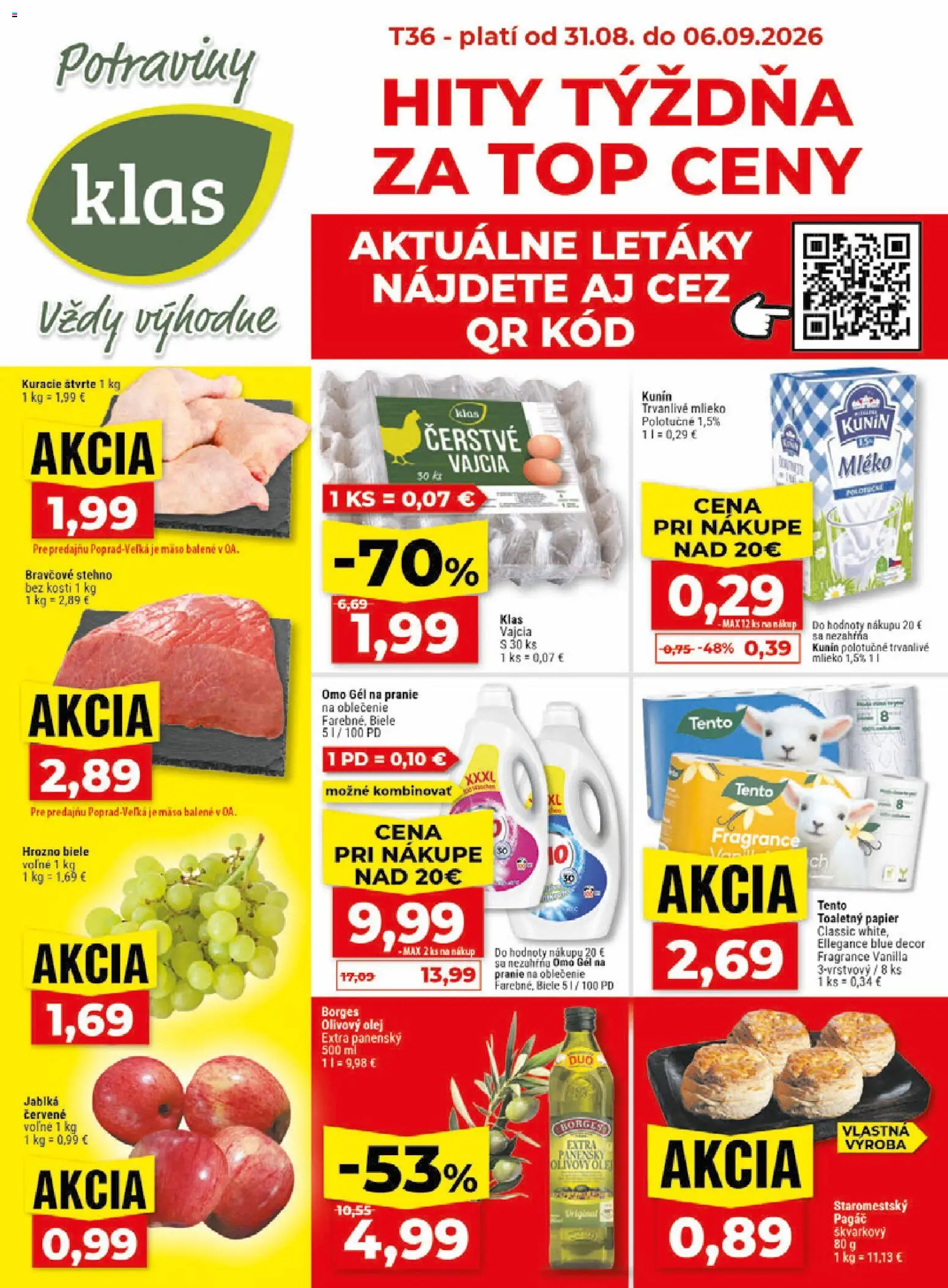 Náhľad Klas letáku platného od 31.08.2026