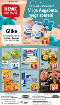 Vorschau von dem Prospekt des Geschäftes Rewe, gültig ab dem 21.09.2026