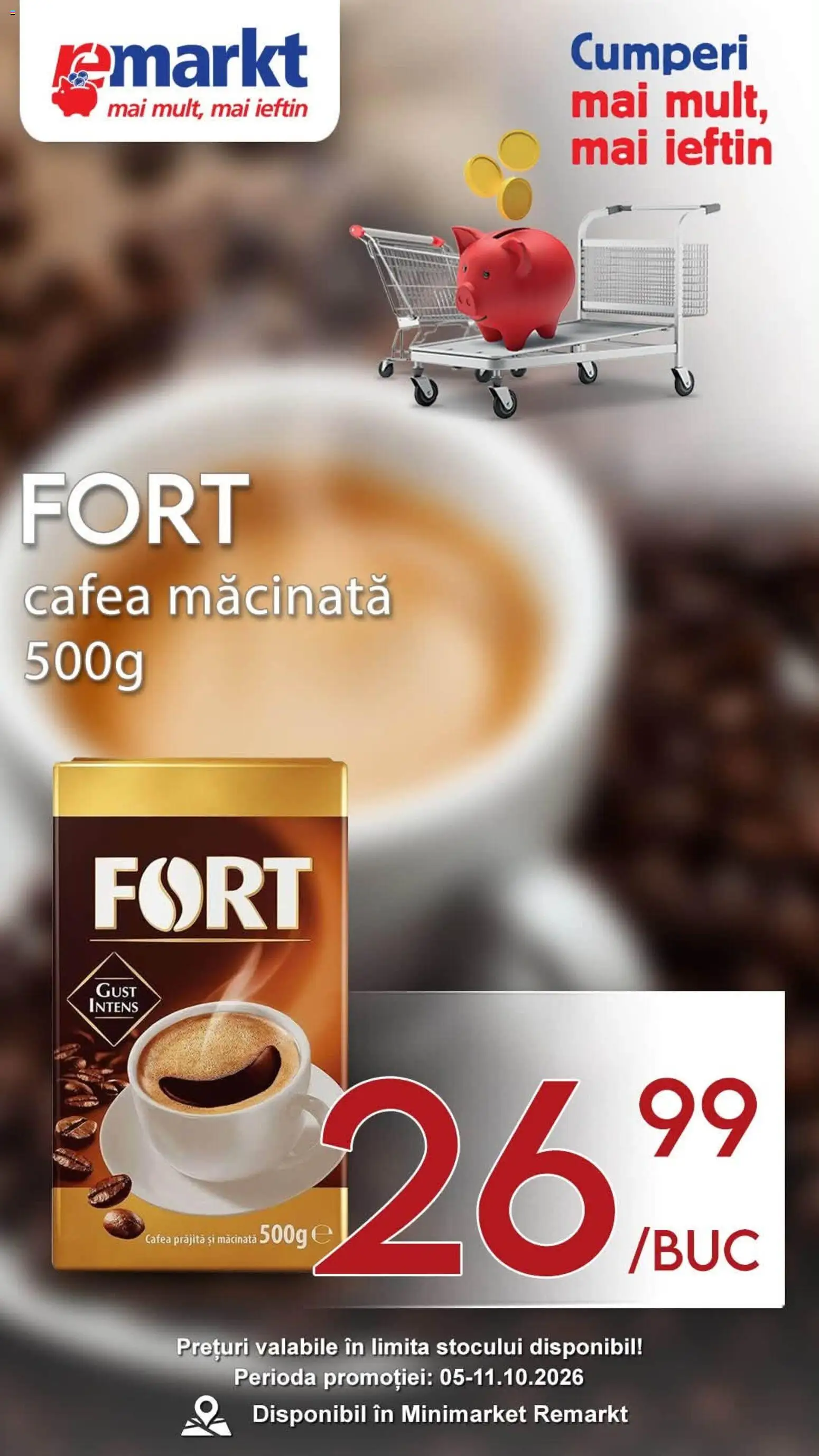Previzualizarea de cataloage: Remarkt Remarkt Weekend valabil de la 10.10.2026 - Cafea, Cafea macinata