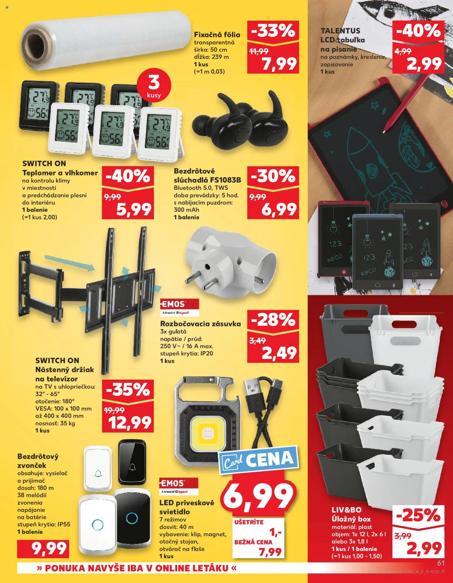 Náhľad Kaufland letáku platného od 26.02.2026 - Tablet, Televízor, Teplomer, Bluetooth, Zásuvka, Bezdrôtové slúchadlá, Zvonček, Svietidlo