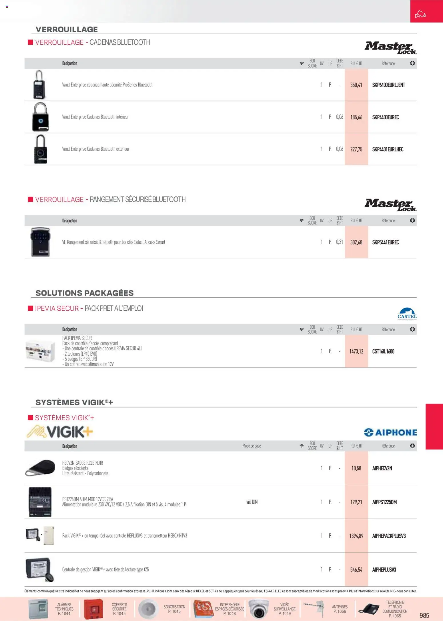 Prévisualisation de Brochure sécurité, communication du magasin Rexel formulaire valide 18/11/2025 - Vidéo, Radio, Alimentation, Cadenas