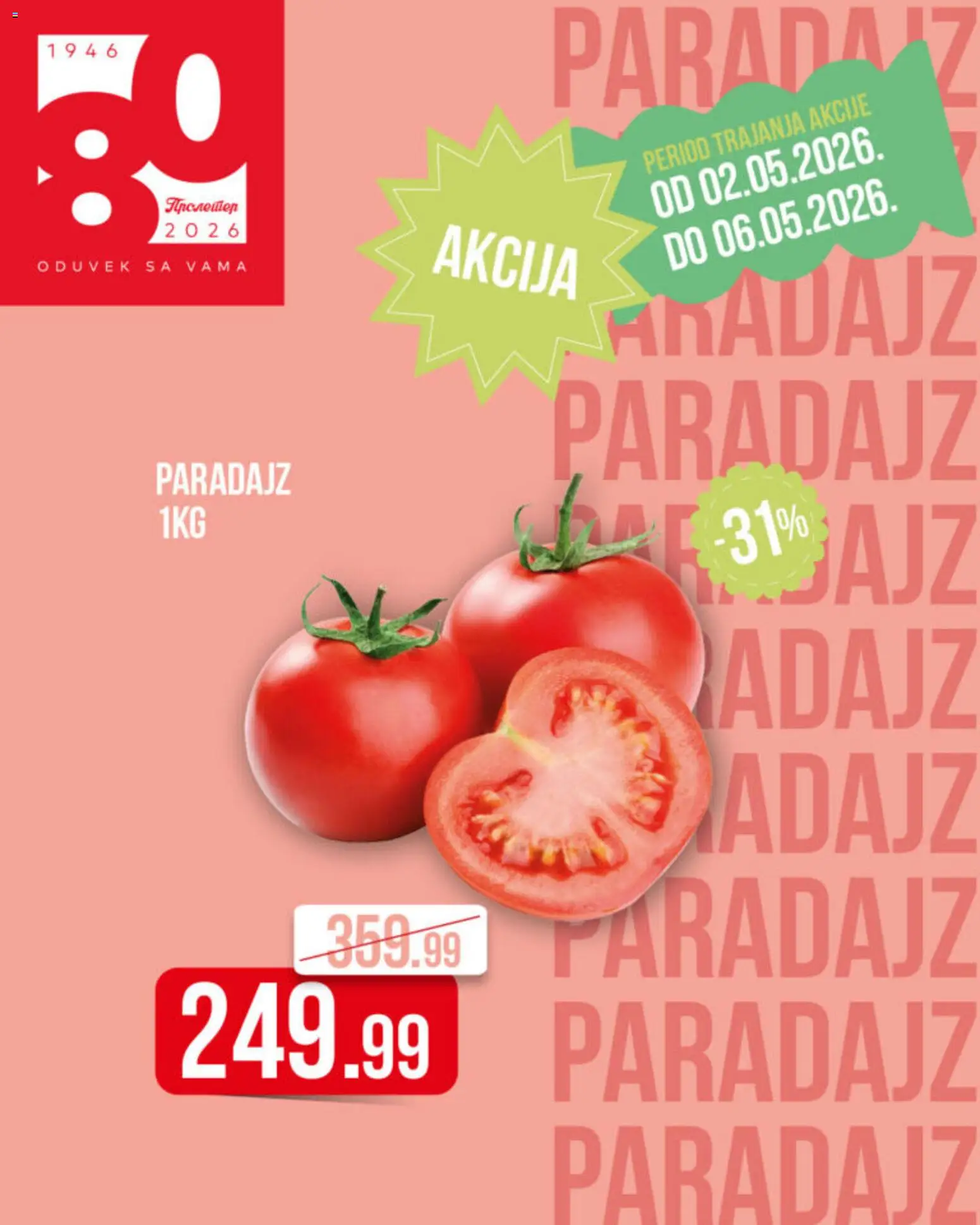 Pregled Metalac Proleter kataloga - važi od 02.05.2026