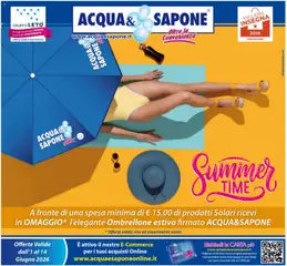 Anteprima dell'opuscolo Acqua e Sapone volantino Sicilia dal negozio Acqua e Sapone valido da 01/06/2026