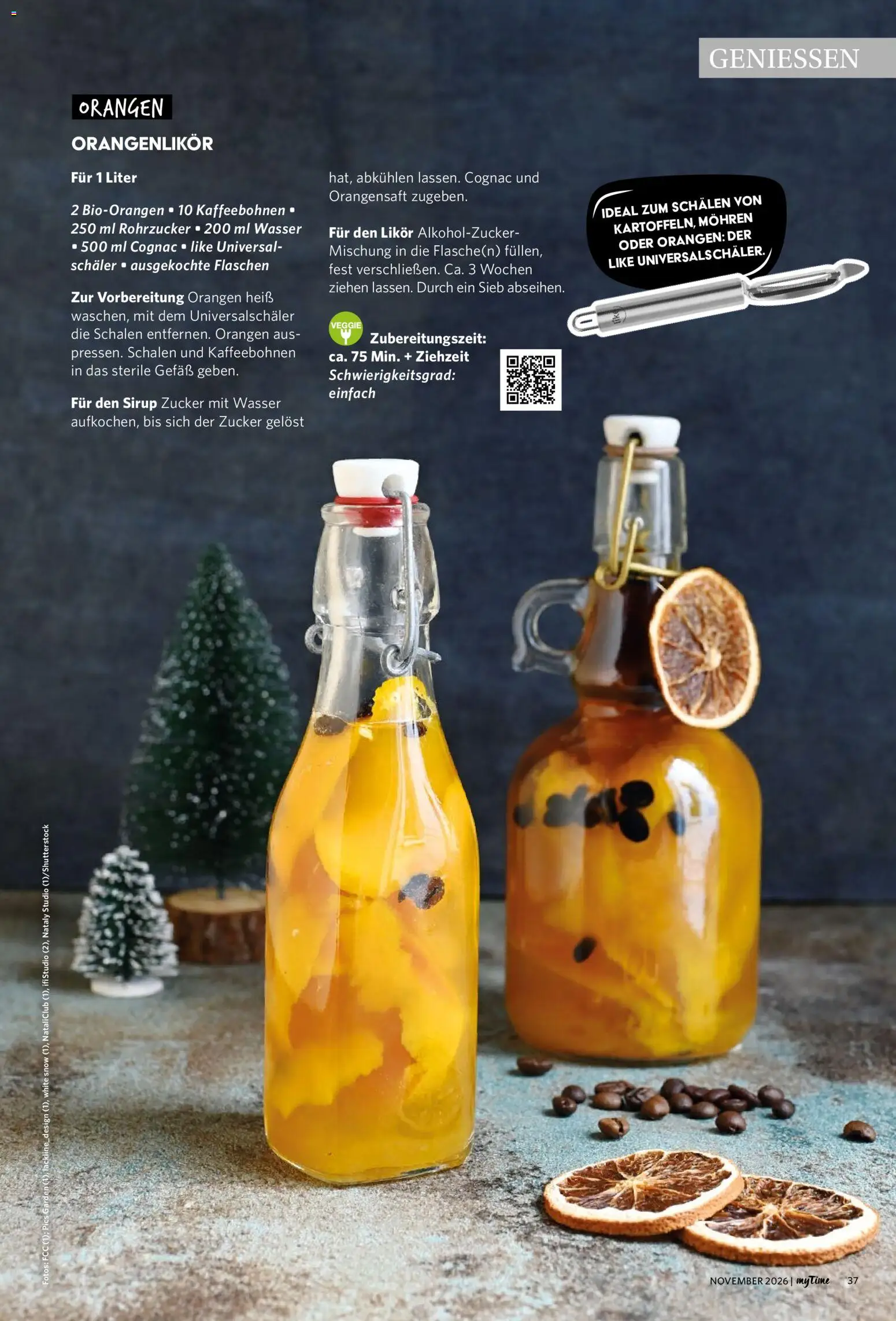Vorschau von dem Prospekt des Geschäftes Combi, gültig ab dem 01.11.2026 - Wasser, Zucker, Orangensaft, Likör, Sirup, Orangen, Mohren