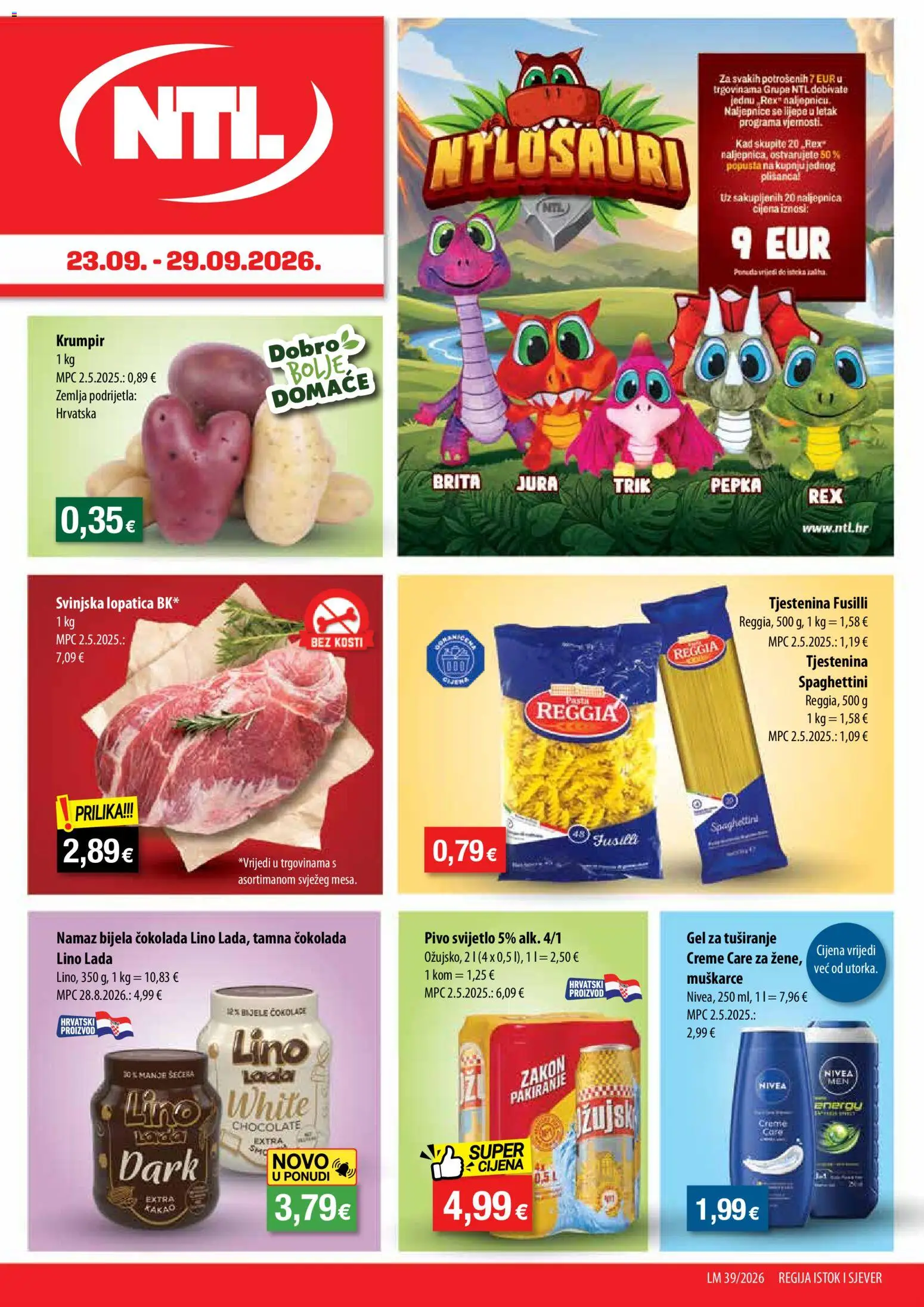 Pregled letka NTL Katalog trgovine NTL vrijedi od 23.09.2026