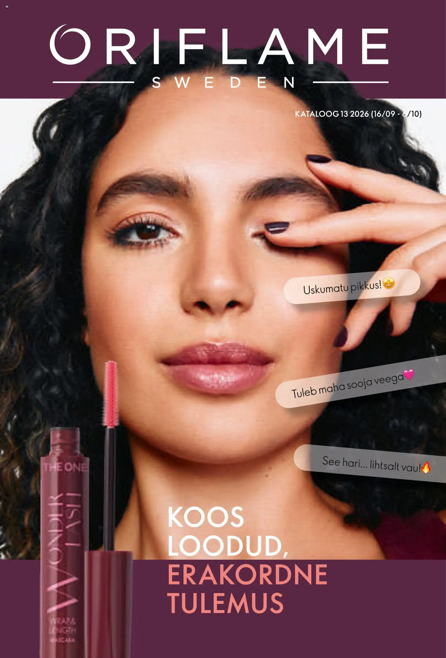 Oriflame kliendilehe eelvaade alates 16.09.2026
