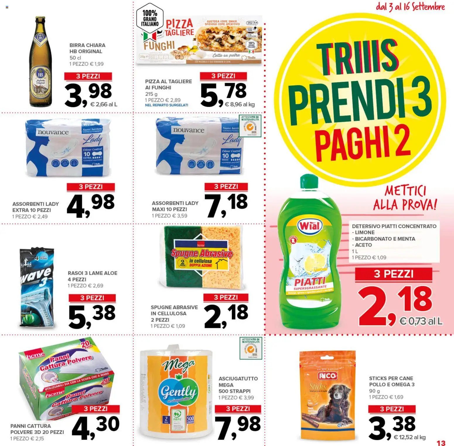 Anteprima dell'opuscolo Todis volantino Sicilia dal negozio Todis valido da 03/09/2026 - Pizza, Aperitivo, Birra, Omega 3, Limone, Scopa, Piatti, Bicarbonato
