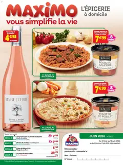 Prévisualisation de Maximo catalogue epicerie du magasin Maximo formulaire valide 22/05/2026