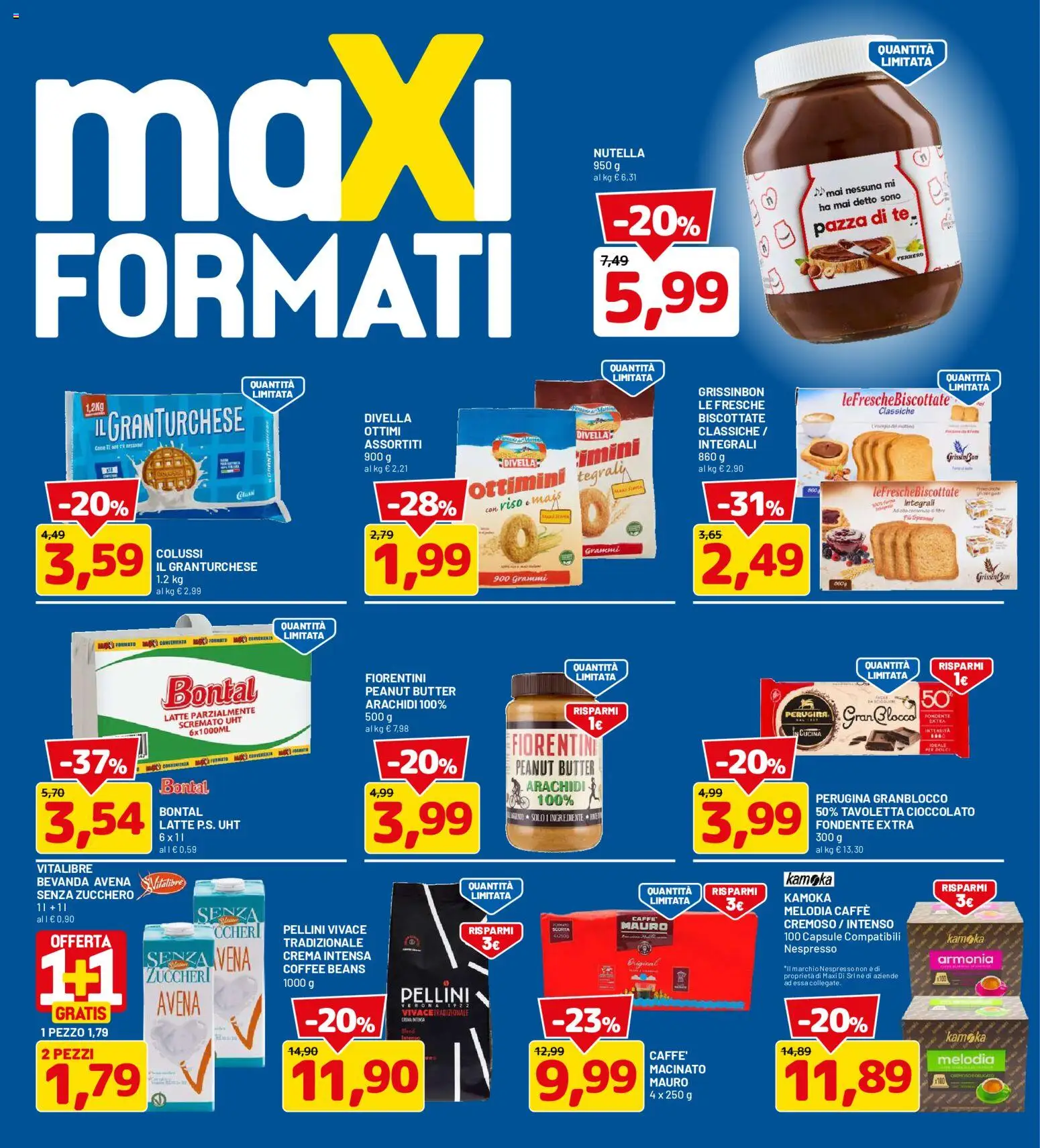 Anteprima dell'opuscolo D Più volantino dal negozio D Più valido da 26/10/2026 - Crema, Zucchero, Latte, Dolci, Arachidi, Divella, Pellini, Tavoletta