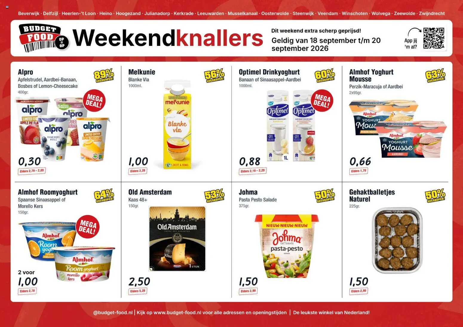 Voorbeeld van Budget Food folder - Weekendknaller van winkel Budget Food geldig vanaf 18-09-2026
