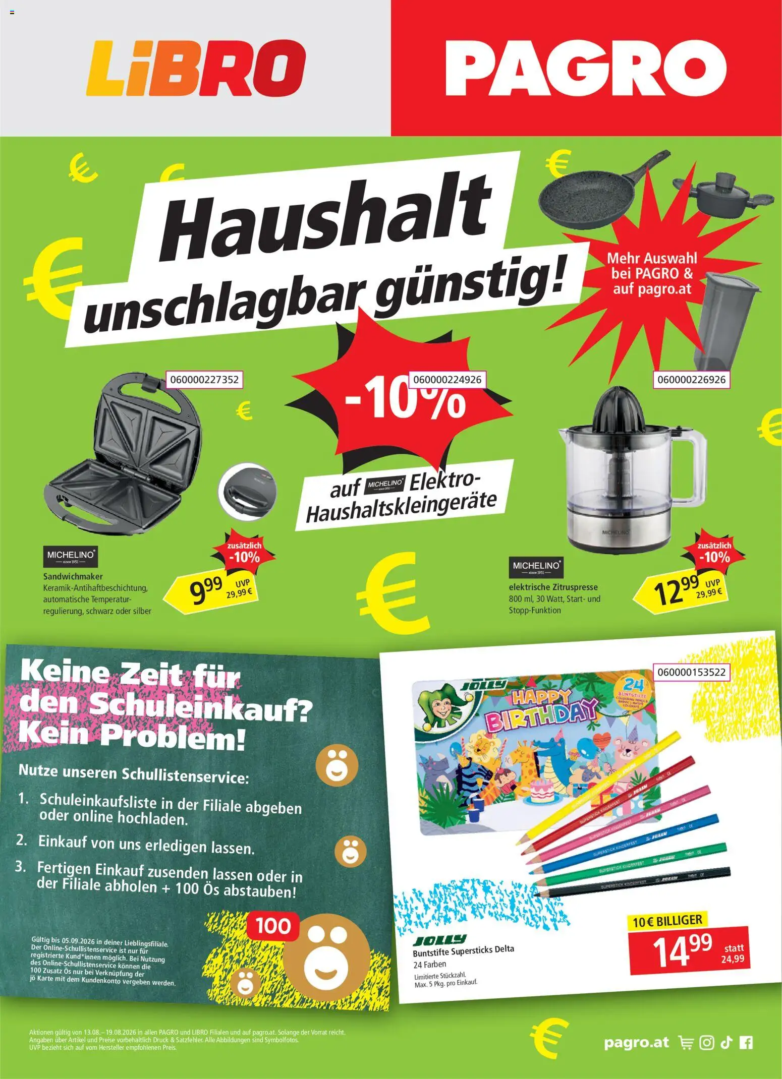 Vorschau der Angebote: Libro Libro Flugblatt gültig ab 13.08.2026 - Sandwichmaker