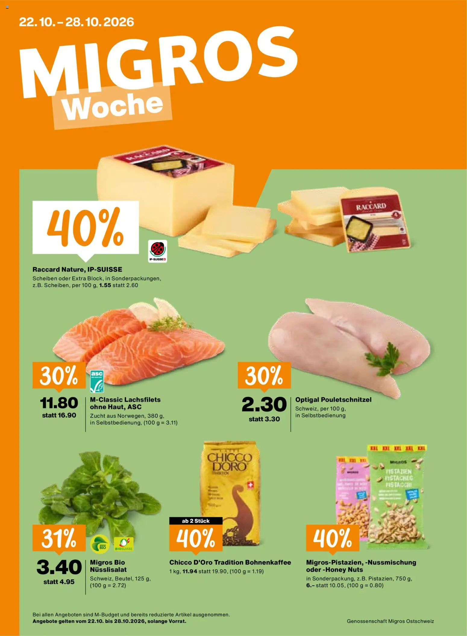 Vorschau des Merkblatts Migros aktionen vom Shop Migros gültig von 22.10.2026 bis 28.10.2026