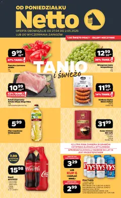 Pogląd gazetki "Netto gazetka od poniedziałku spożywcza" ze sklepu Netto ważnej od 27.04.2026