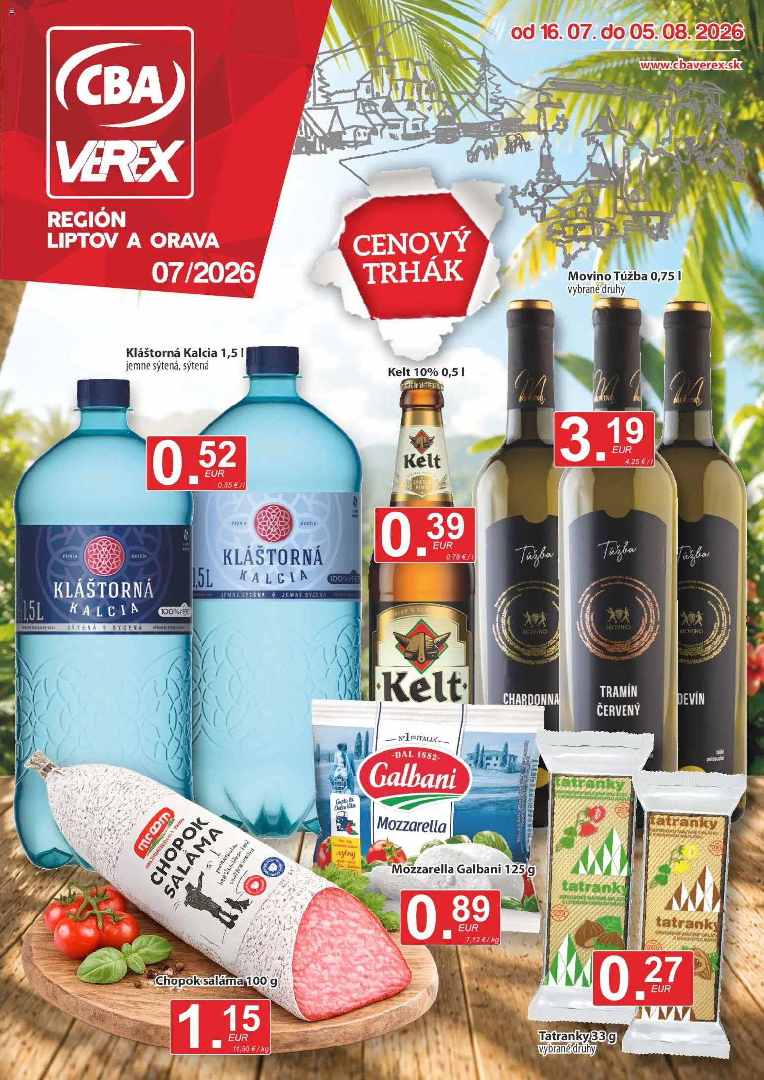 Náhľad CBA Verex letáku platného od 16.07.2026
