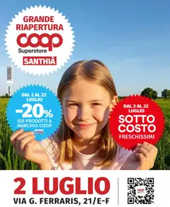 Anteprima dell'opuscolo COOP volantino Riapertura Santhià dal negozio COOP valido da 02/07/2026
