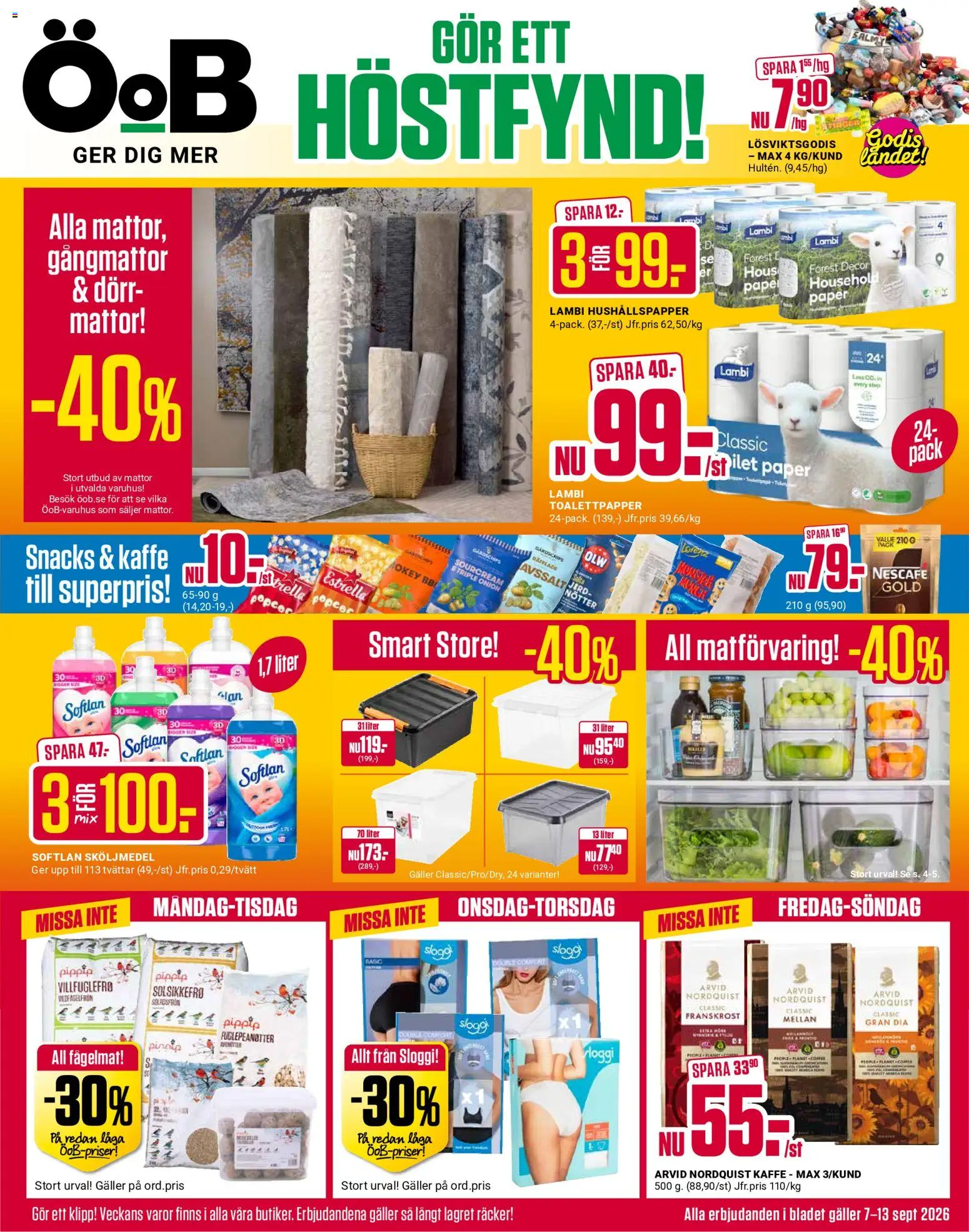 Förhandsgranska reklamblad ÖoB erbjudanden från butik ÖoB gäller från 07/09/2026