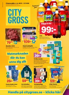 Förhandsgranska reklamblad City Gross erbjudanden från butik City Gross gäller från 26/10/2026