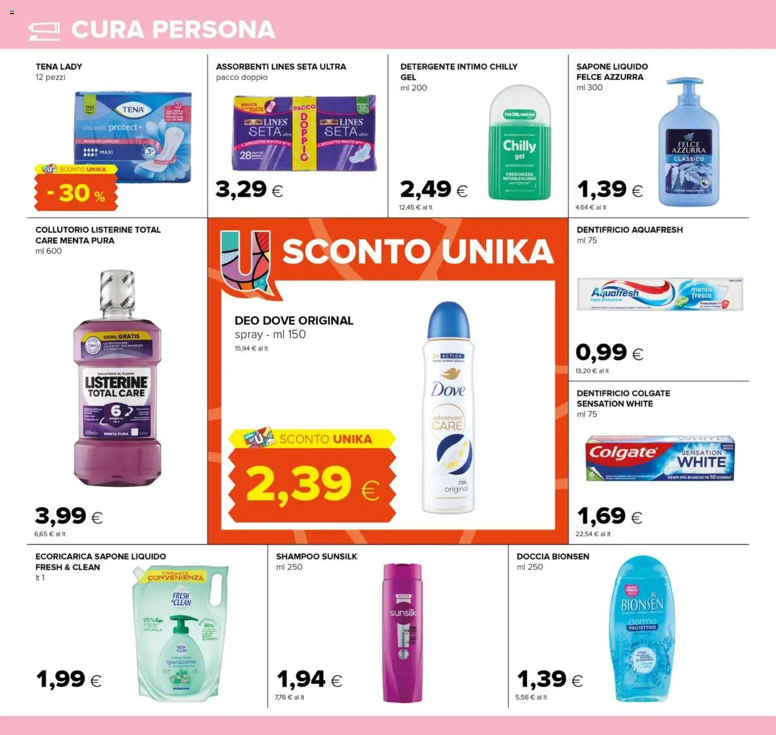 Anteprima dell'opuscolo Oasi volantino Roma dal negozio Oasi valido da 04/09/2026 - Shampoo, Doccia, Collutorio, Intimo, Menta, Dentifricio, Detergente, Listerine