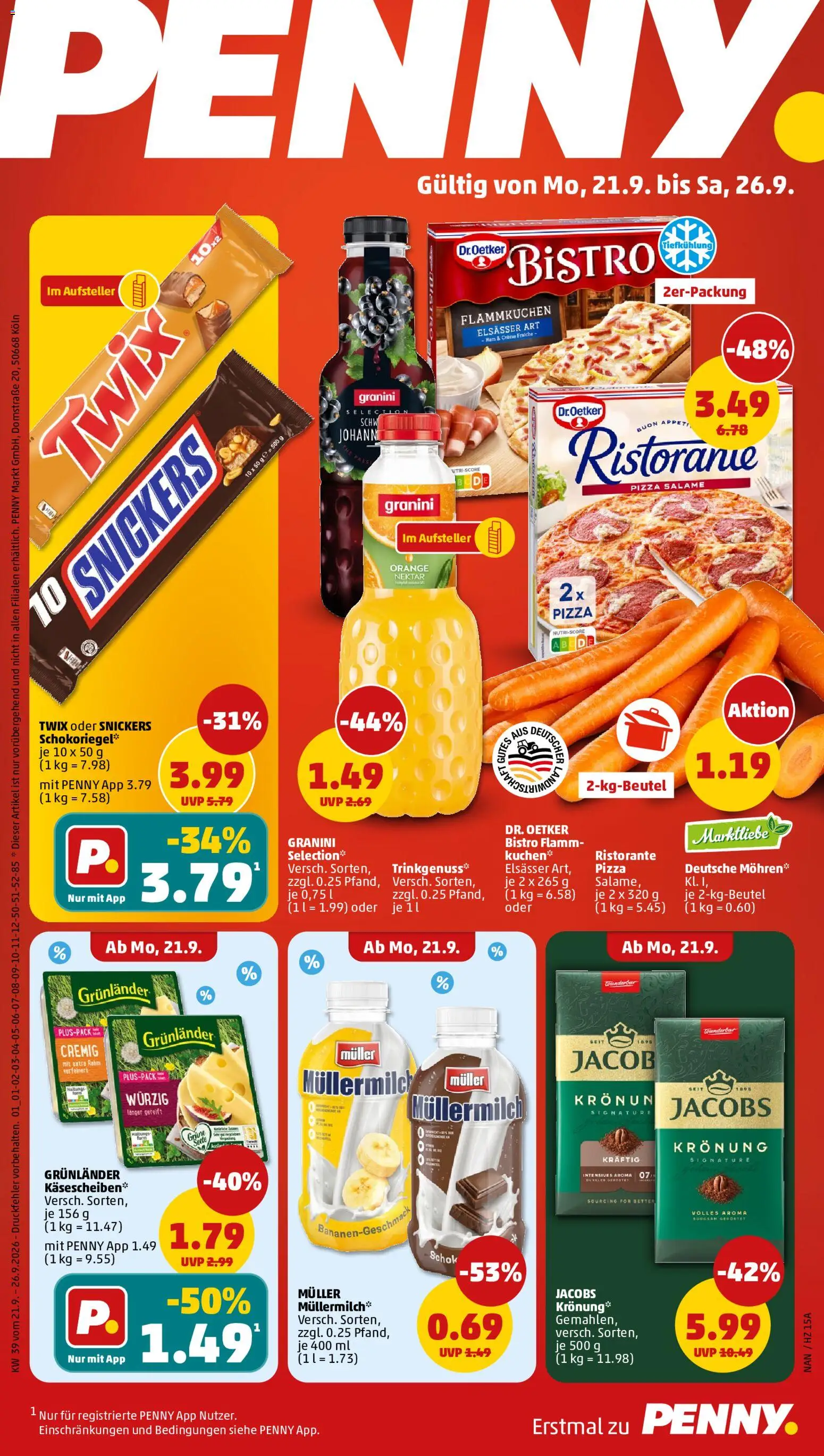 Vorschau von dem Prospekt des Geschäftes Penny, gültig ab dem 21.09.2026