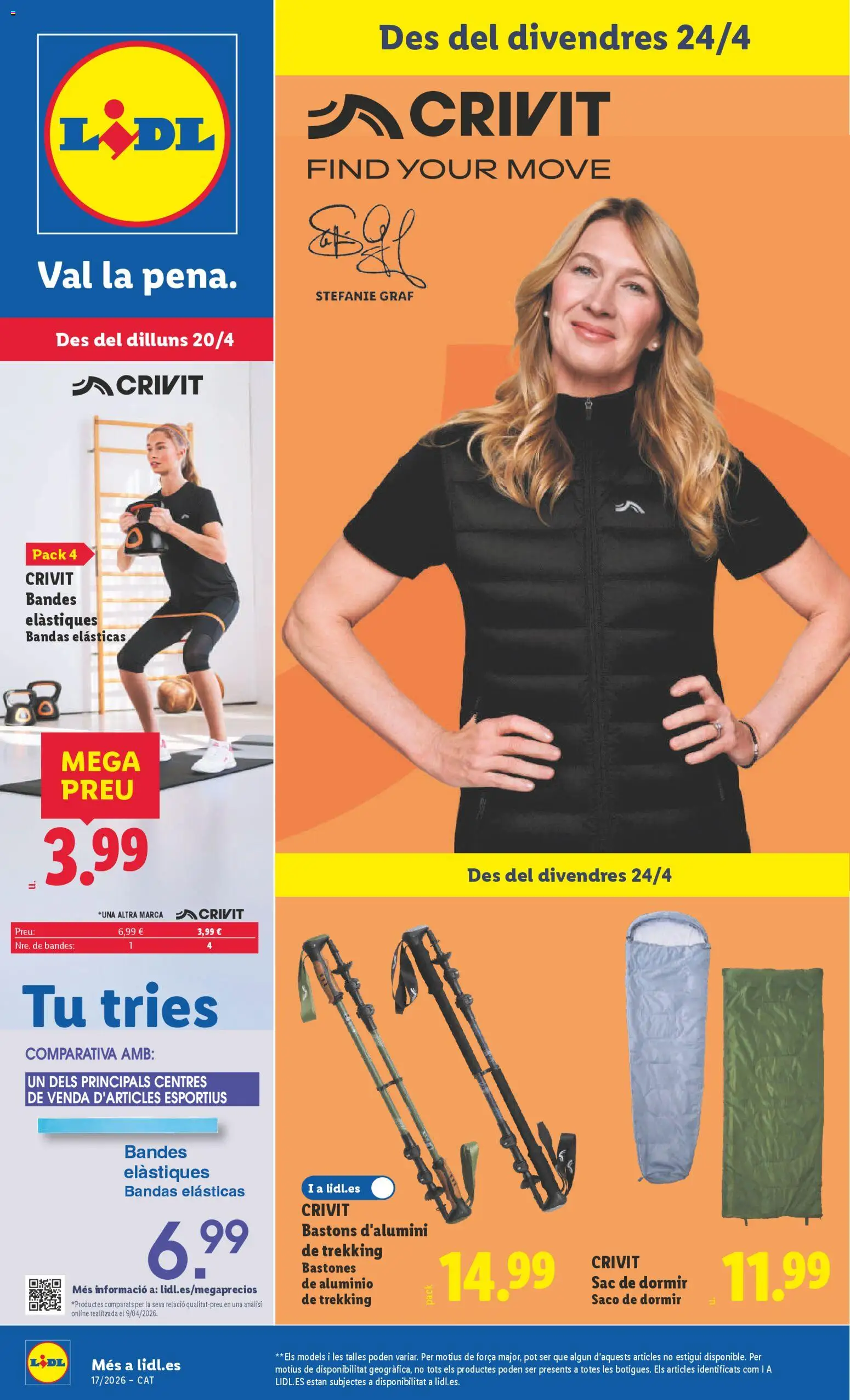 Vista previa del folleto de la tienda Lidl válido desde el 20/04/2026 - Saco de dormir, Venda