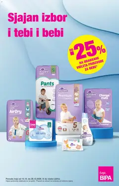 Pregled letka Bipa Katalog trgovine Bipa vrijedi od 15.10.2026