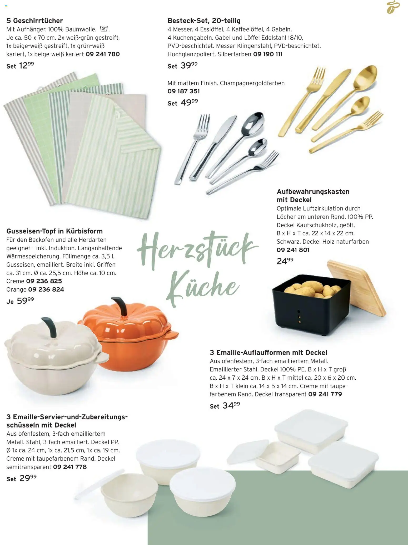 Vorschau von dem Prospekt des Geschäftes Tchibo, gültig ab dem 01.09.2026 - Küche, Backofen, Creme