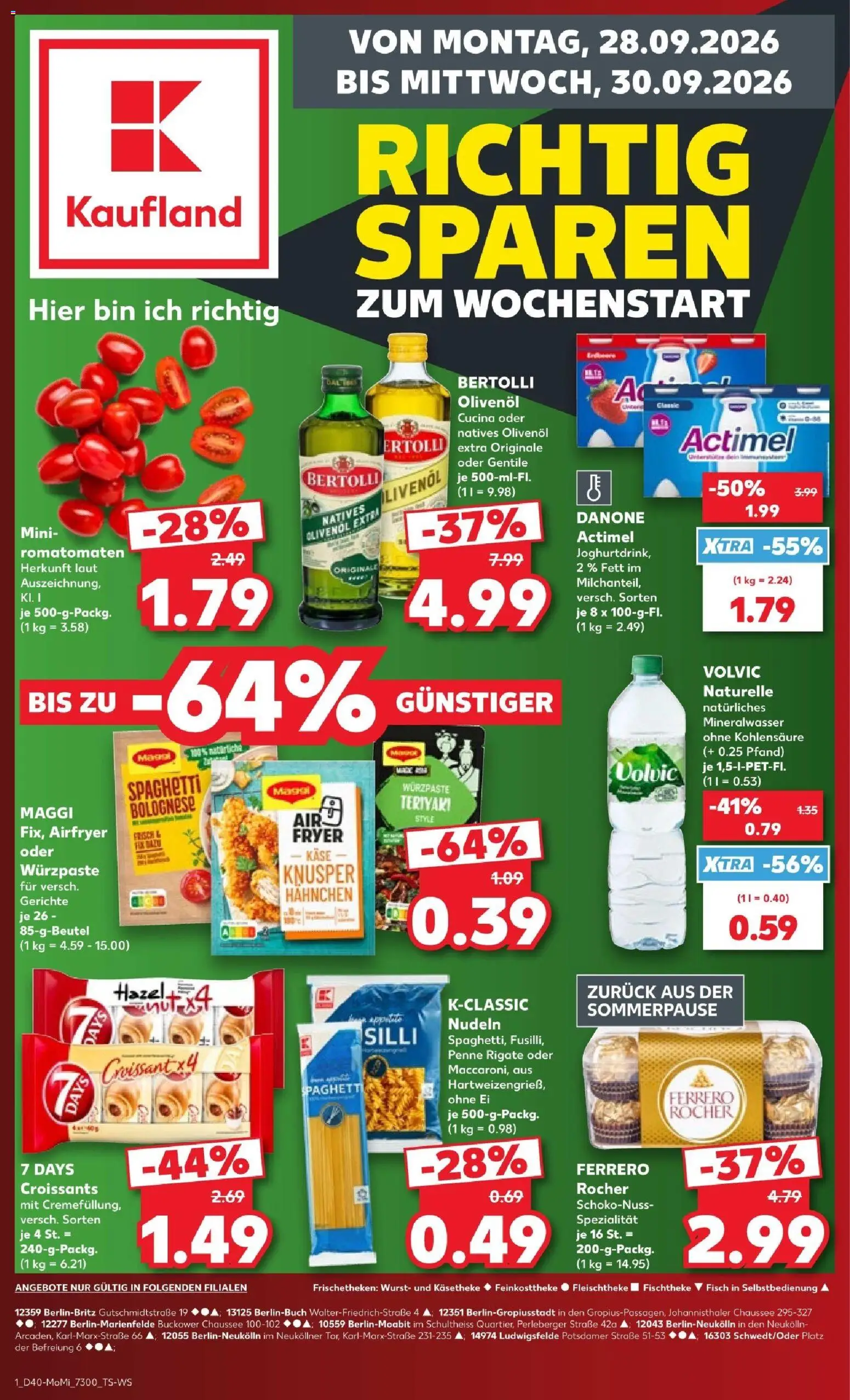 Vorschau von dem Prospekt des Geschäftes Kaufland, gültig ab dem 28.09.2026