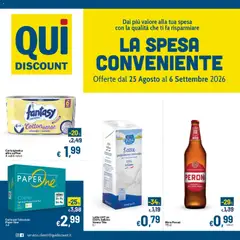Anteprima dell'opuscolo Qui Discount volantino dal negozio Qui Discount valido da 25/08/2026