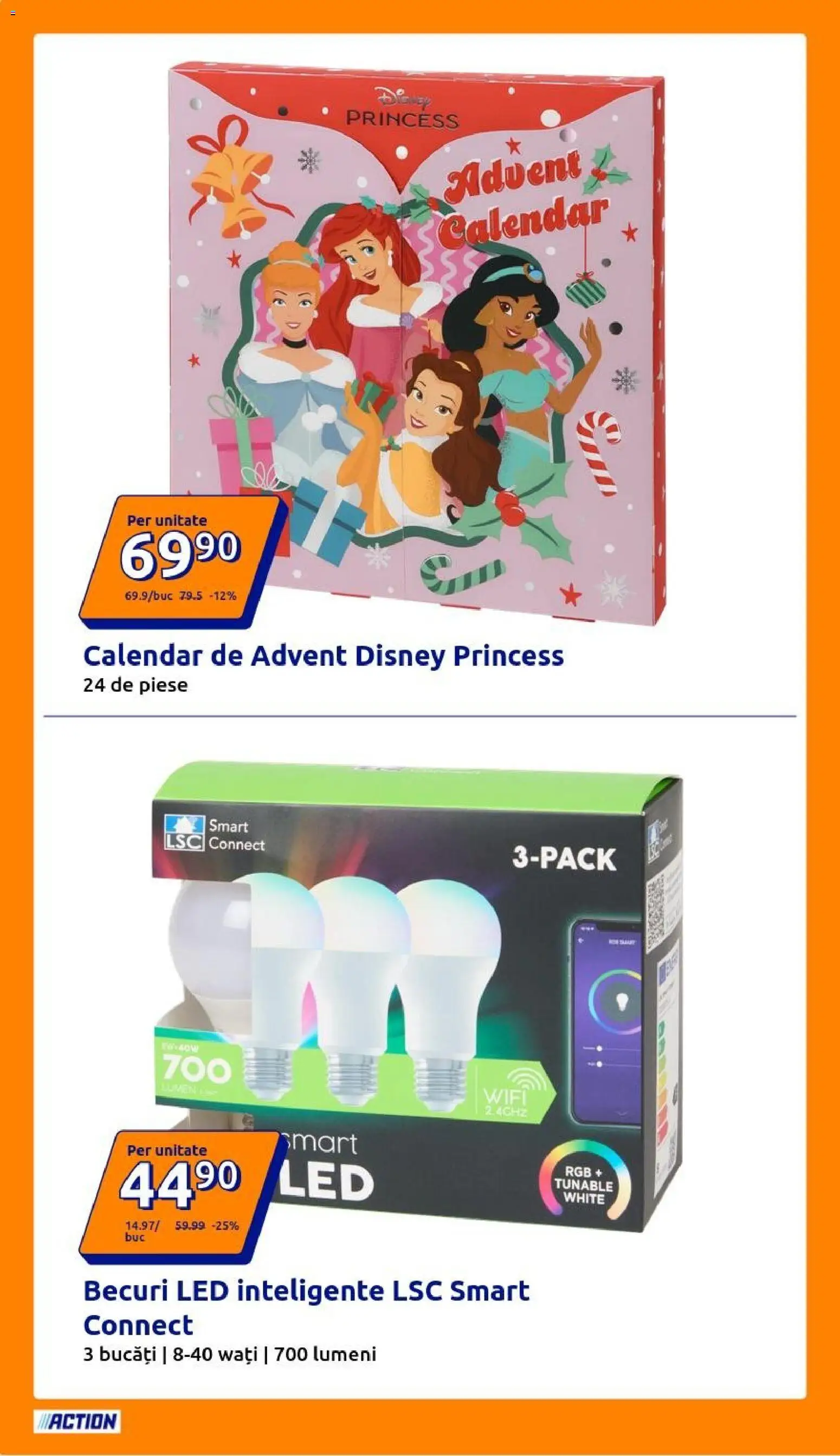 Previzualizarea de cataloage: ACTION Action Catalog valabil de la 07.10.2026 - Disney, LED