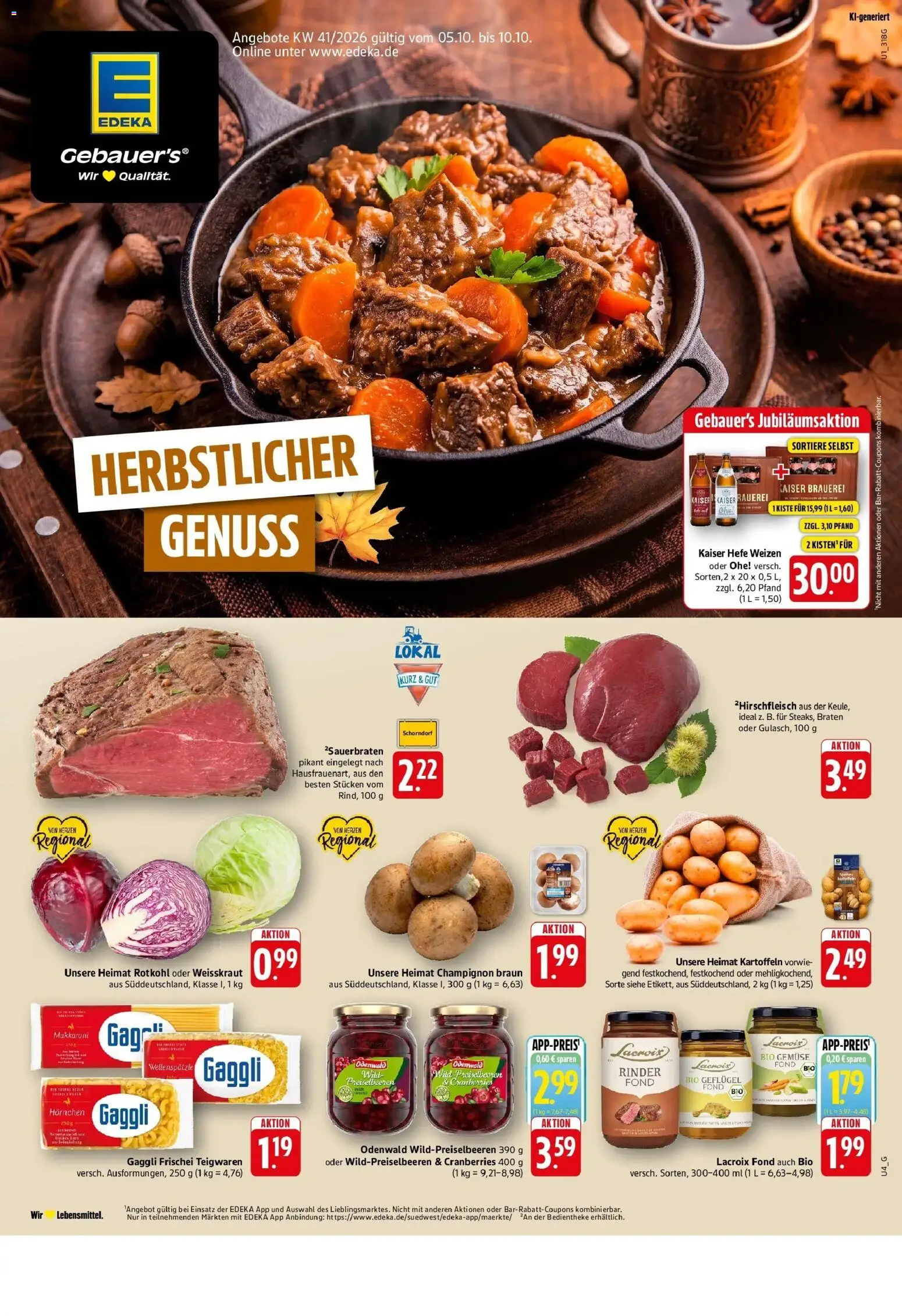 Vorschau von dem Prospekt des Geschäftes Edeka, gültig ab dem 05.10.2026